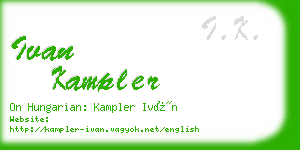 ivan kampler business card